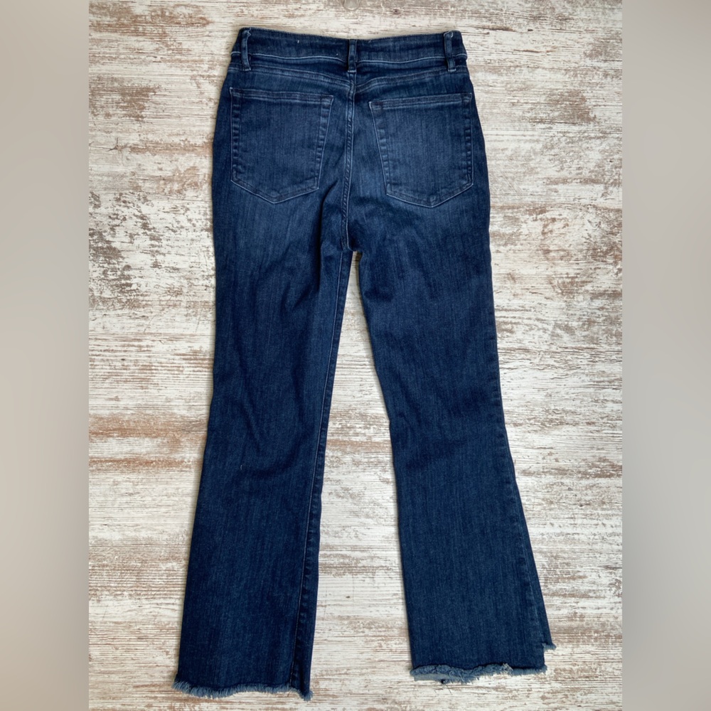 FRAME DENIM LE CROP MINI BOOT STRETCH DENIM JEANS CROP FLARE RAW HEM sz 26 EUC! - Picture 6 of 6